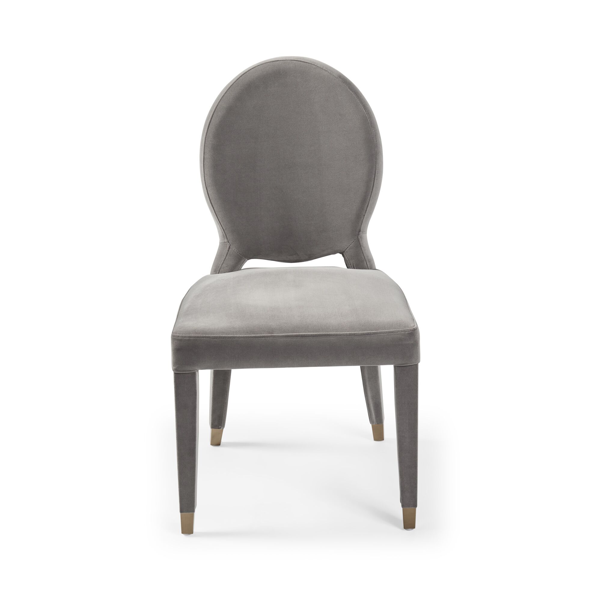 Victoria Upholstered Grey Velvet Dining Chair - Image 7