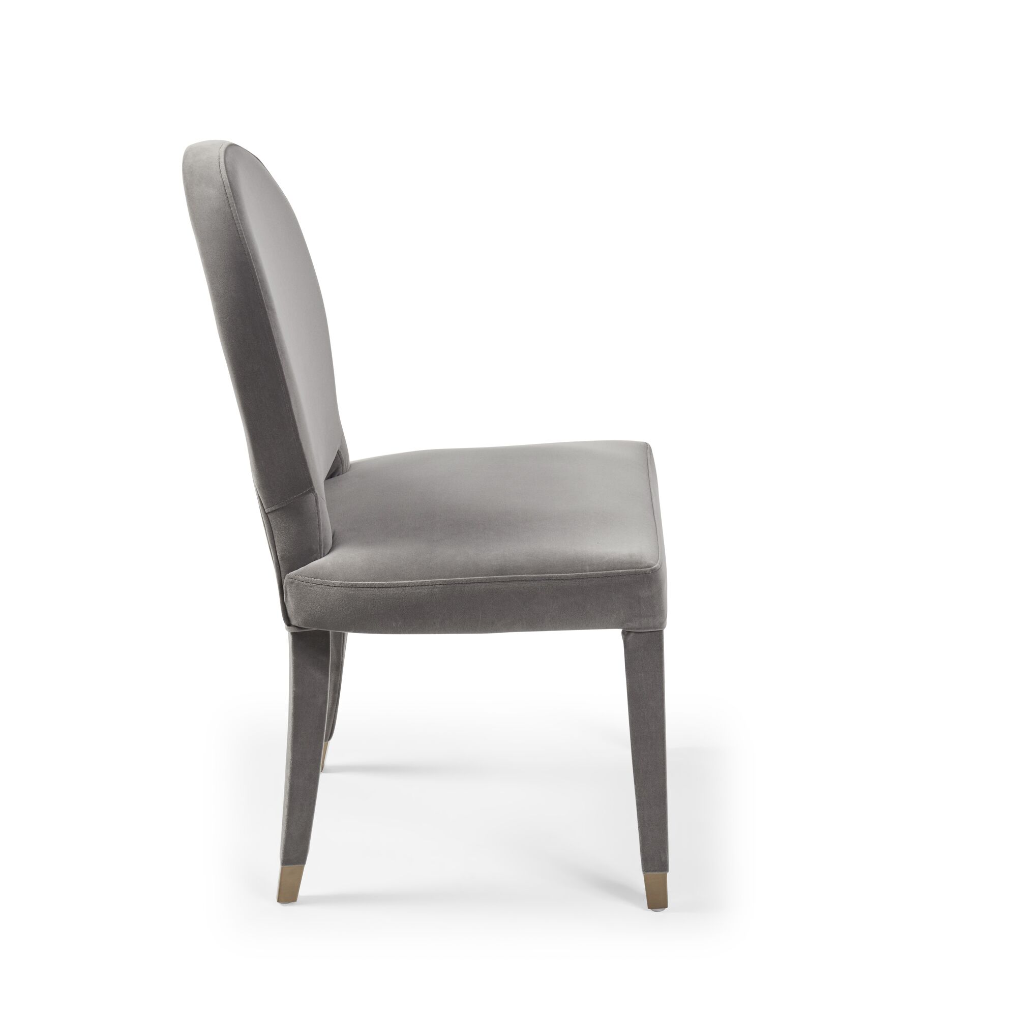 Victoria Upholstered Grey Velvet Dining Chair - Image 10