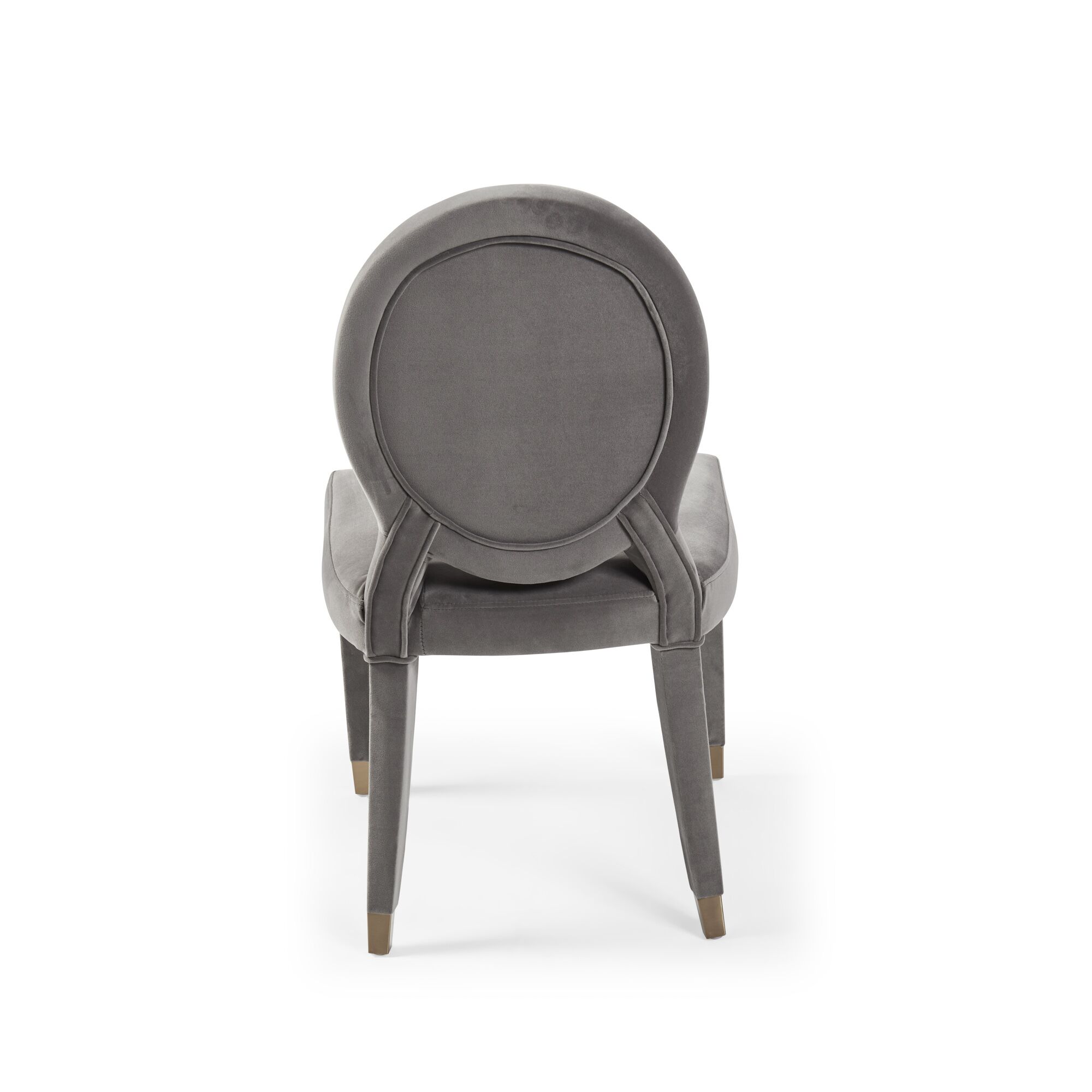 Victoria Upholstered Grey Velvet Dining Chair - Image 9