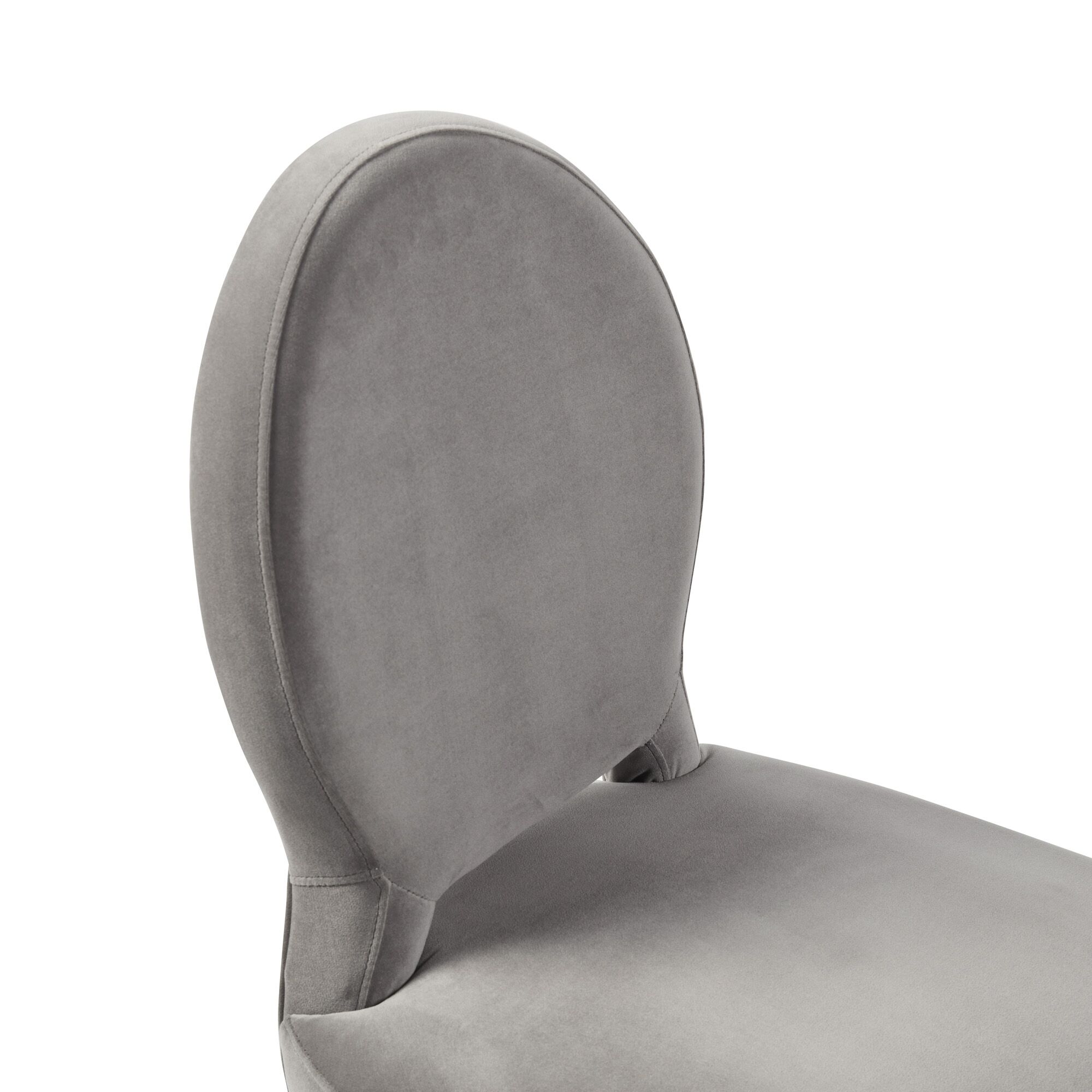 Victoria Upholstered Grey Velvet Dining Chair - Image 12