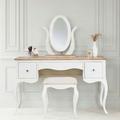 Lille French Chalk White Dressing Table Set