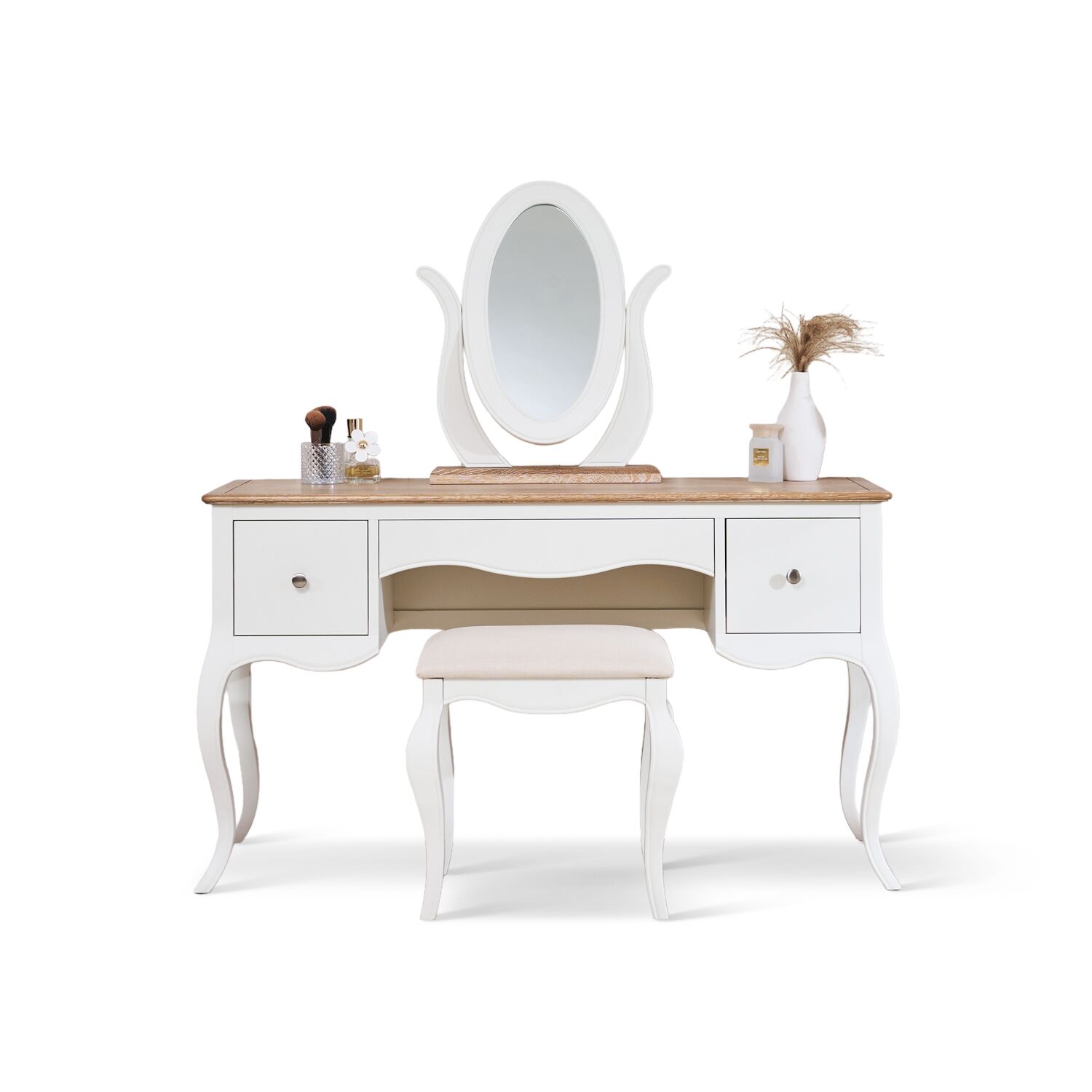 Lille French Chalk White Dressing Table Set - Image 3