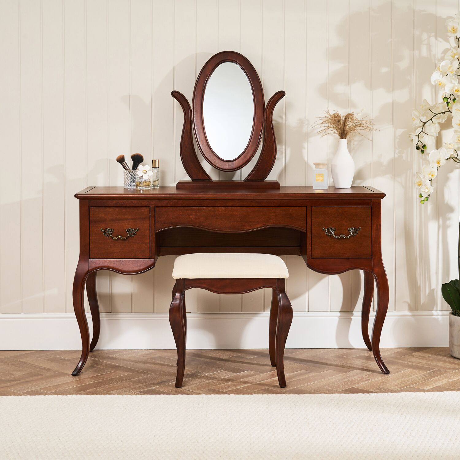 Lille French Mahogany Dressing Table