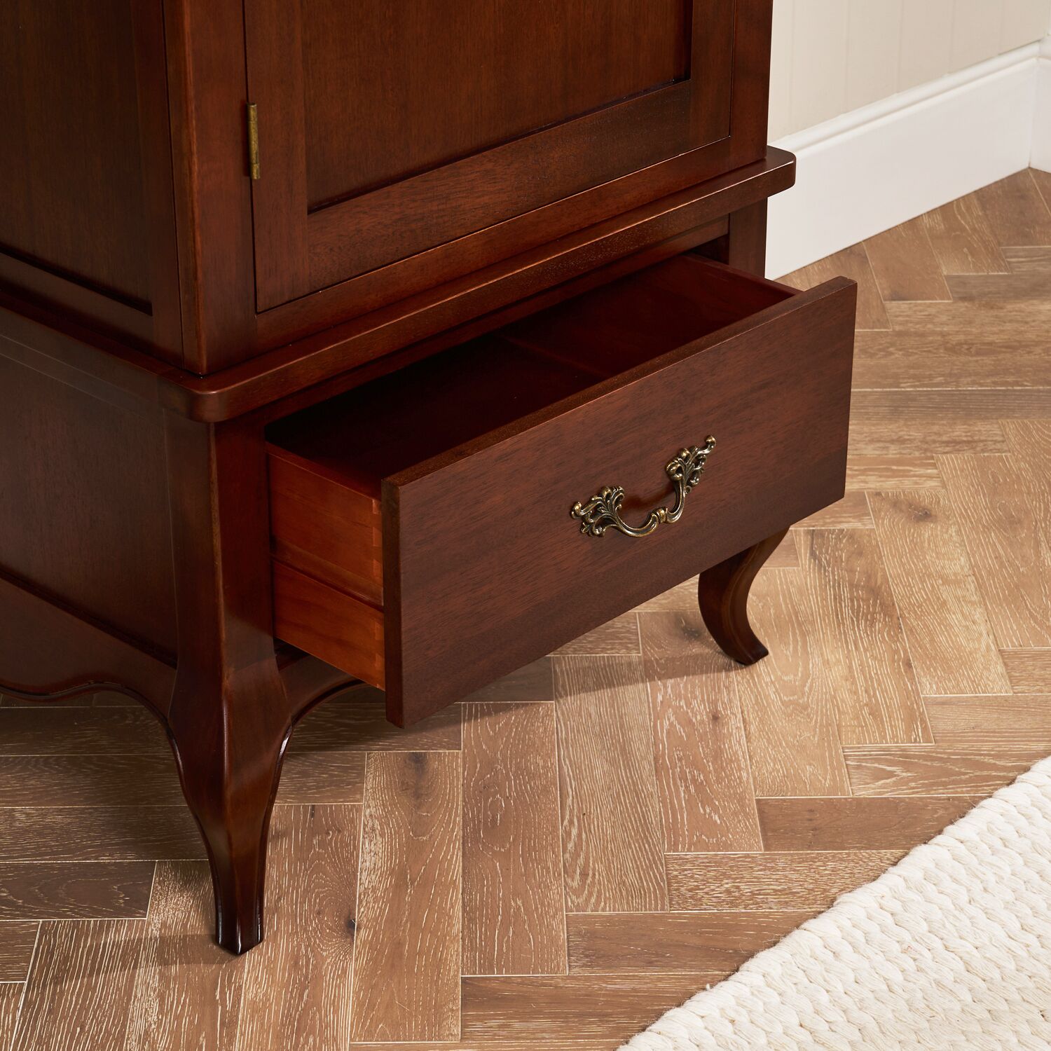 Lille Slim French Mahogany Single Wardrobe - Image 5