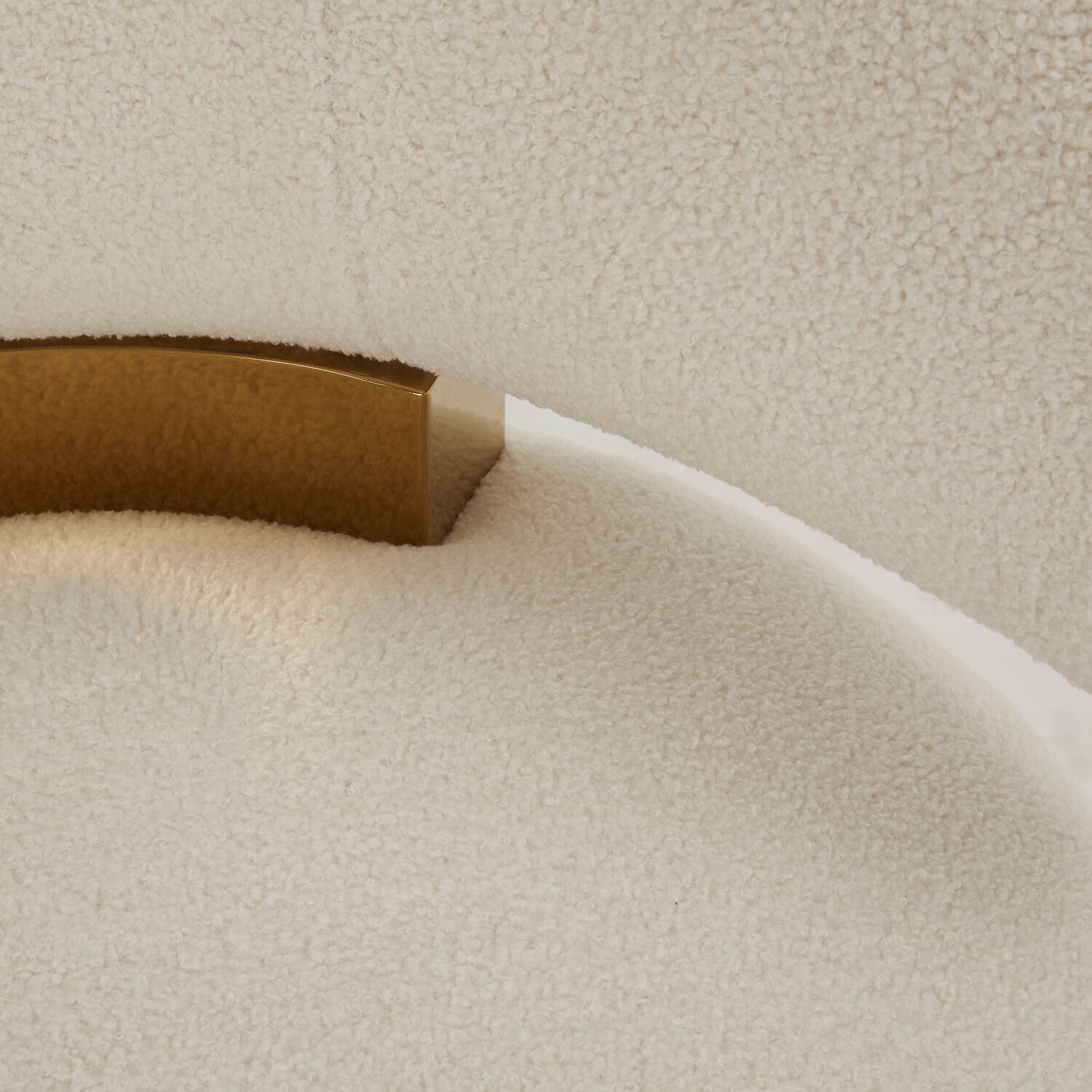 Cecilia Boucle Lounge Chair - Gold Base - Image 7