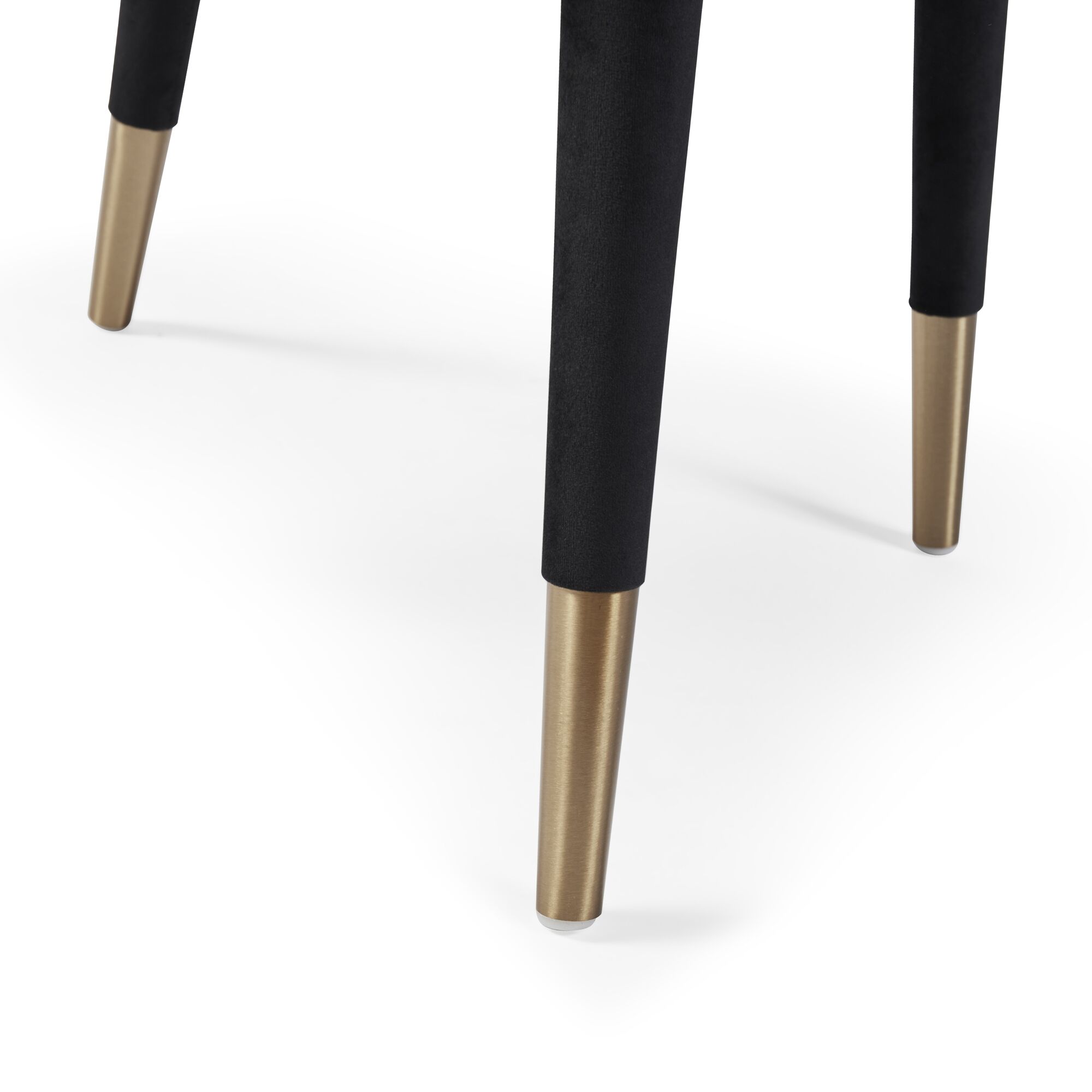 Alexandra Black Velvet Dining Chair - Gold Foot - Image 15
