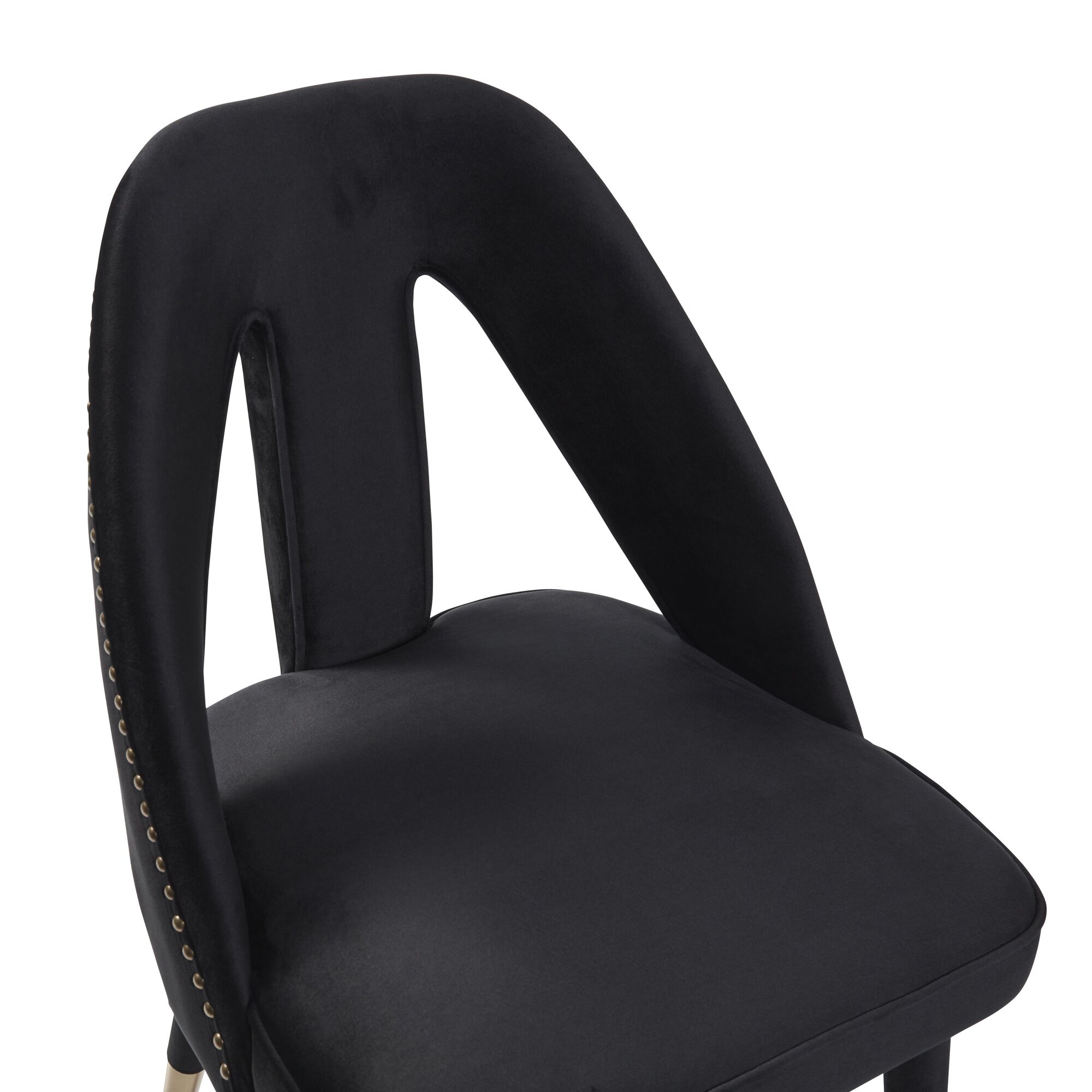 Alexandra Black Velvet Dining Chair - Gold Foot - Image 14