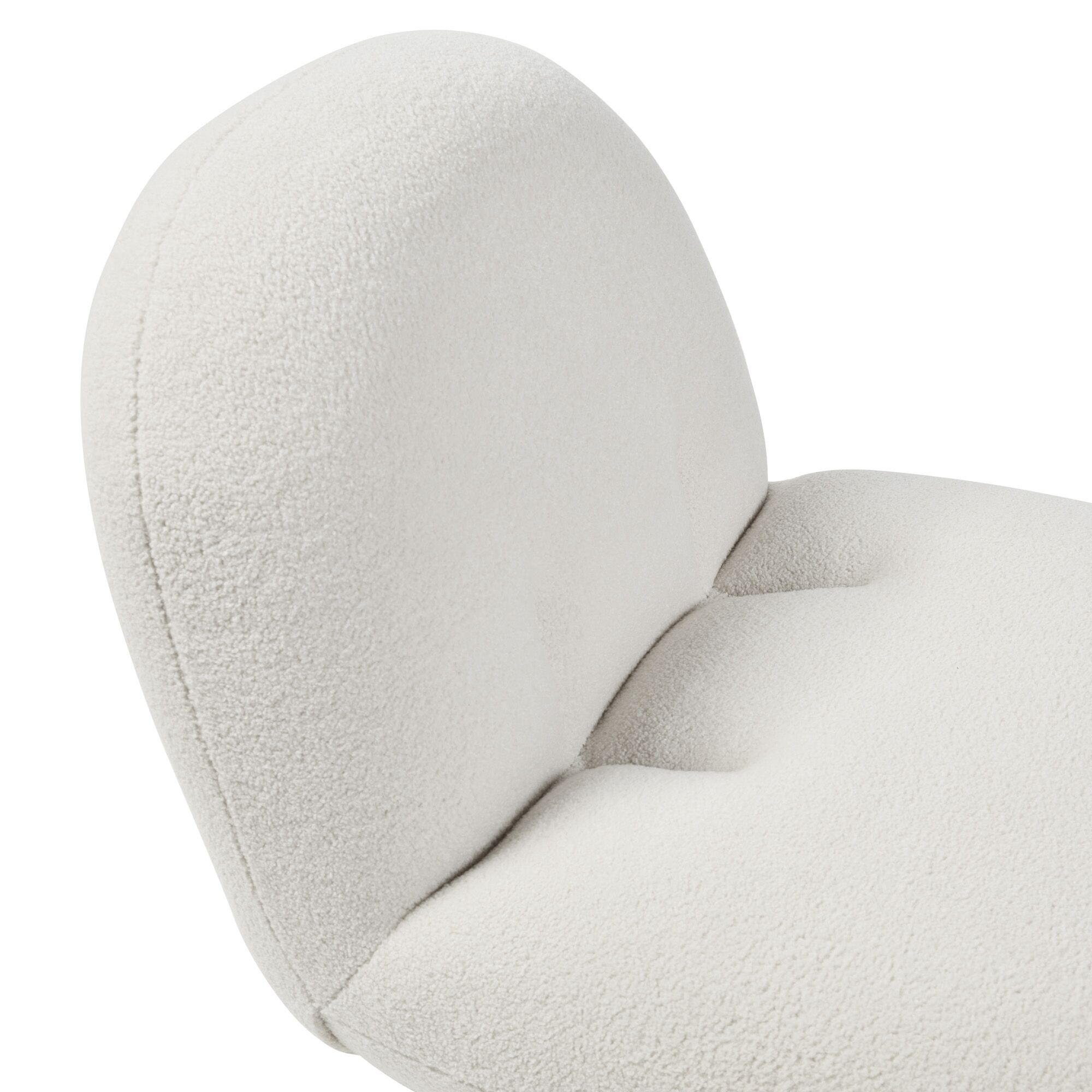 Boucle Cloud Pacha Lounge Chair - Gold Base - Image 11