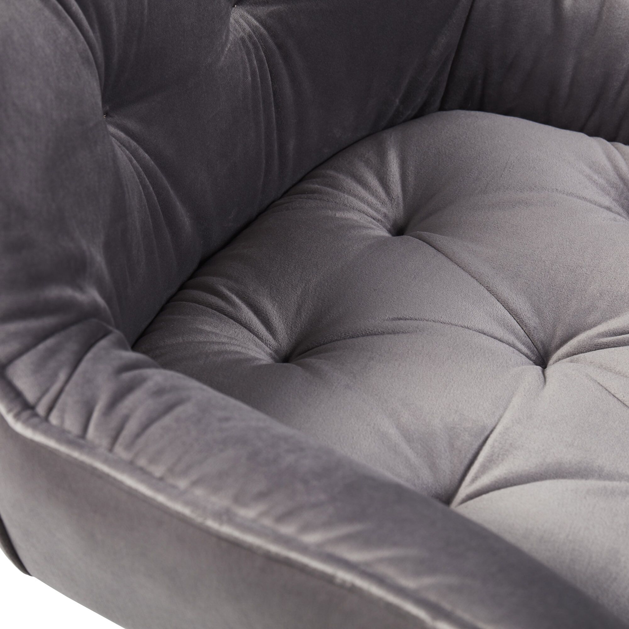 Seattle Swivel Grey Velvet Gas Lift Bar Stool - Image 15