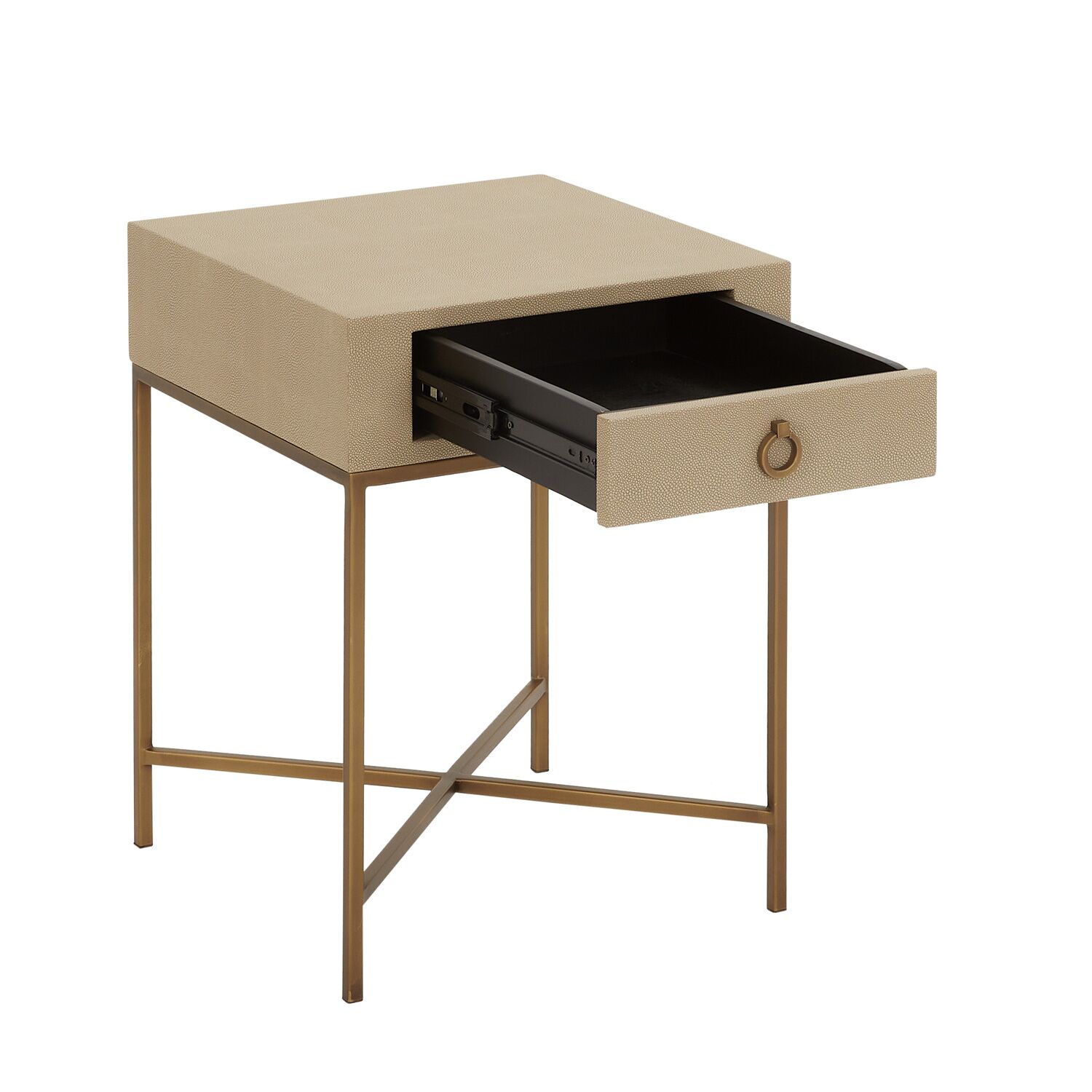 Richmond Shagreen One Drawer Lamp Table - Image 9