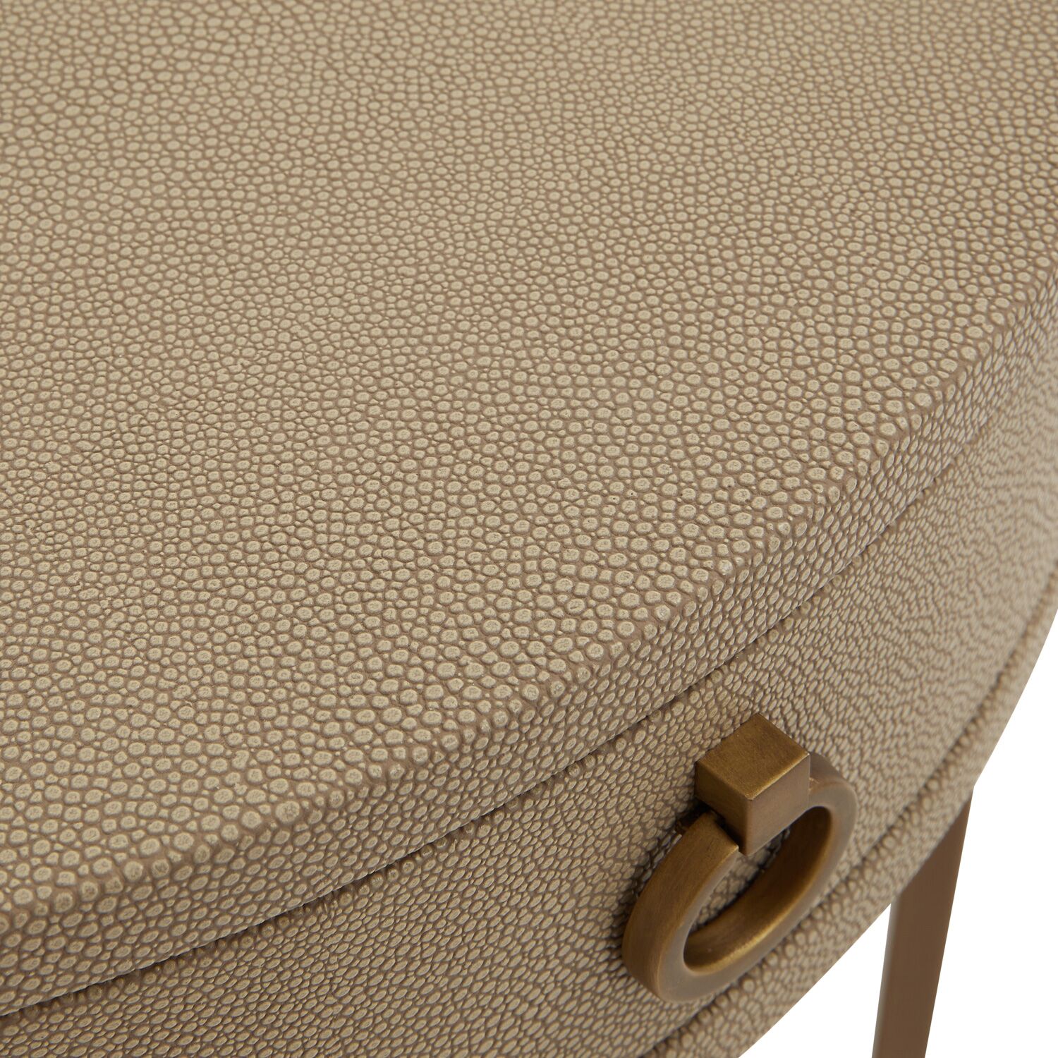 Richmond Circular Shagreen One Drawer Lamp Table - Image 10