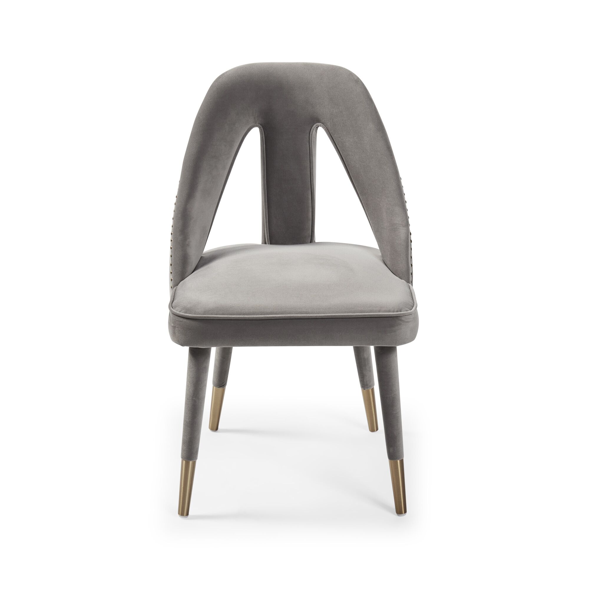 Alexandra Grey Velvet Dining Chair - Image 15