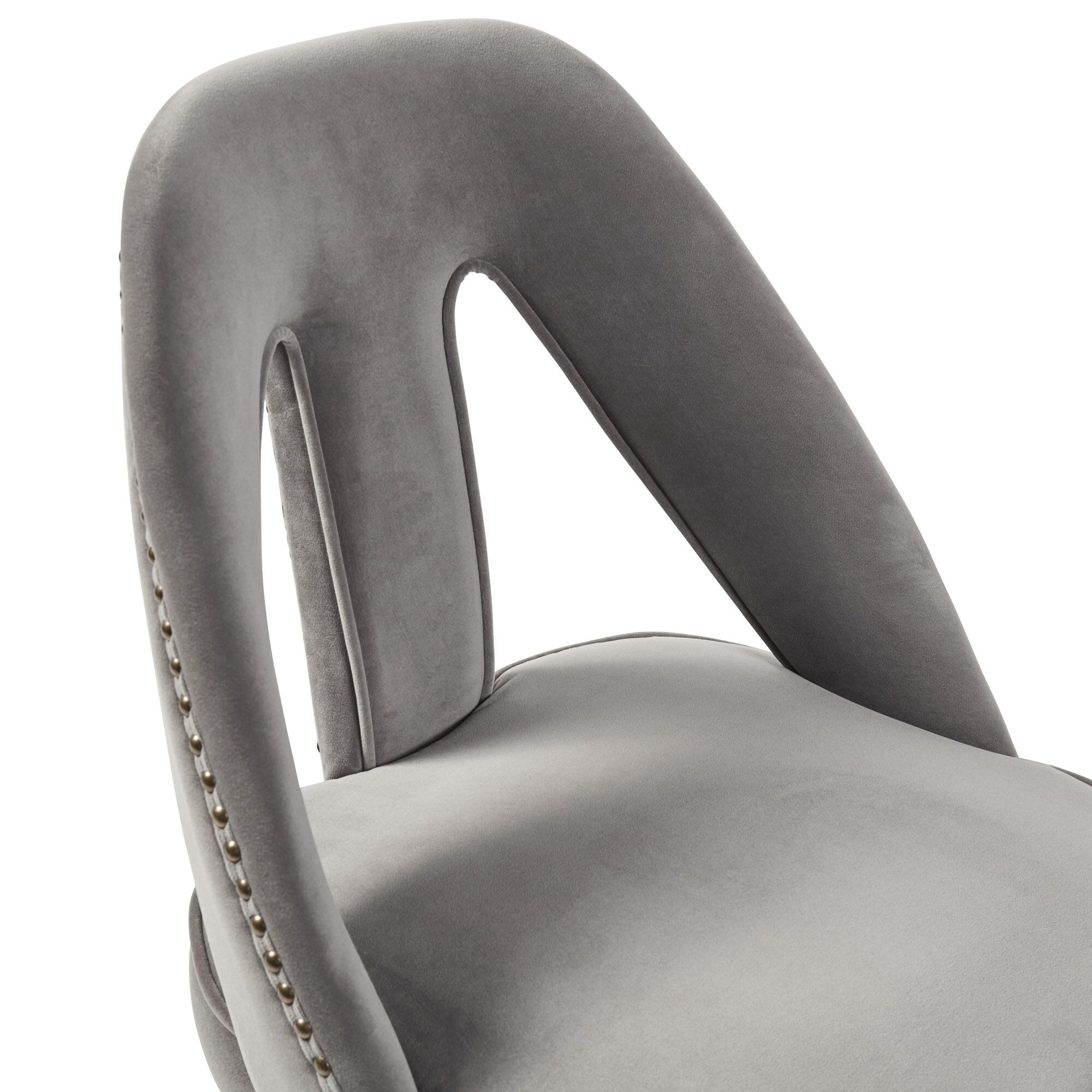 Alexandra Grey Velvet Dining Chair - Image 9