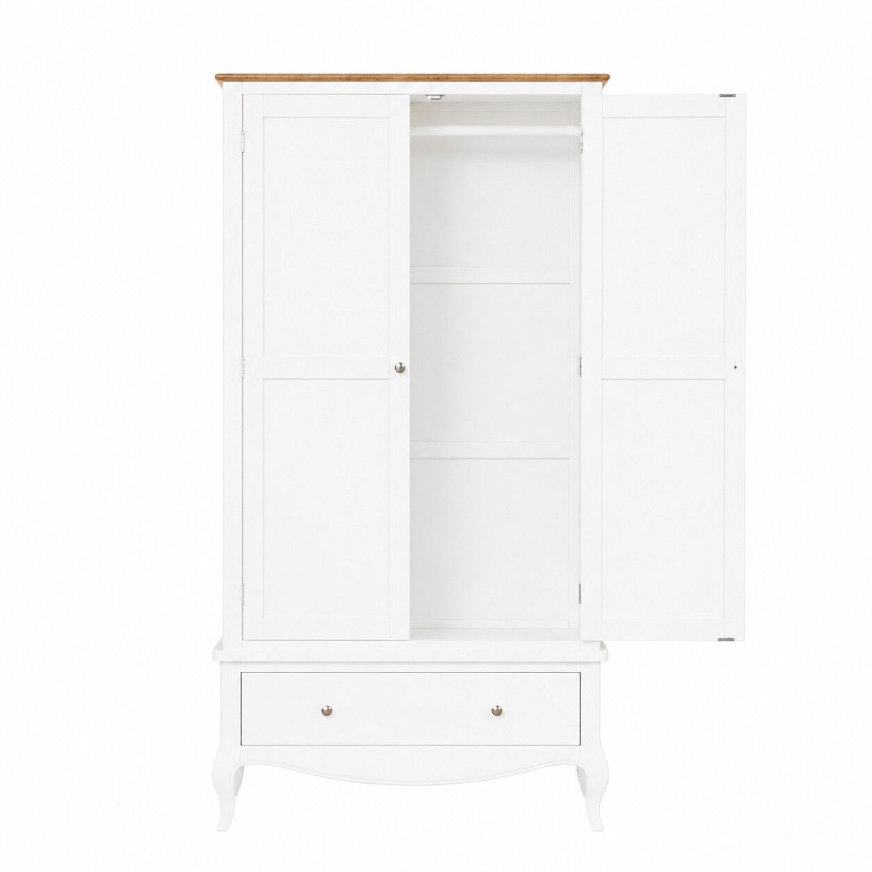 Lille French Chalk White Double Wardrobe - Image 3