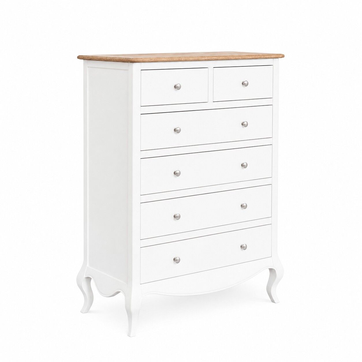 Lille French Chalk White 6 Drawer Tall Chest - Image 2