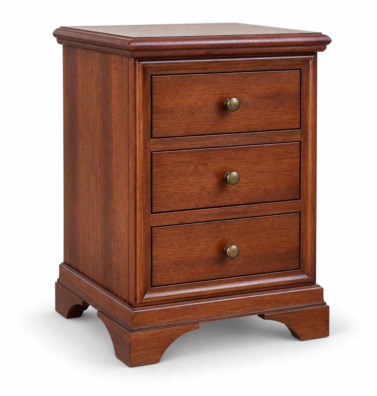 Hampton Mahogany 3 Drawer Bedside Table - Image 4