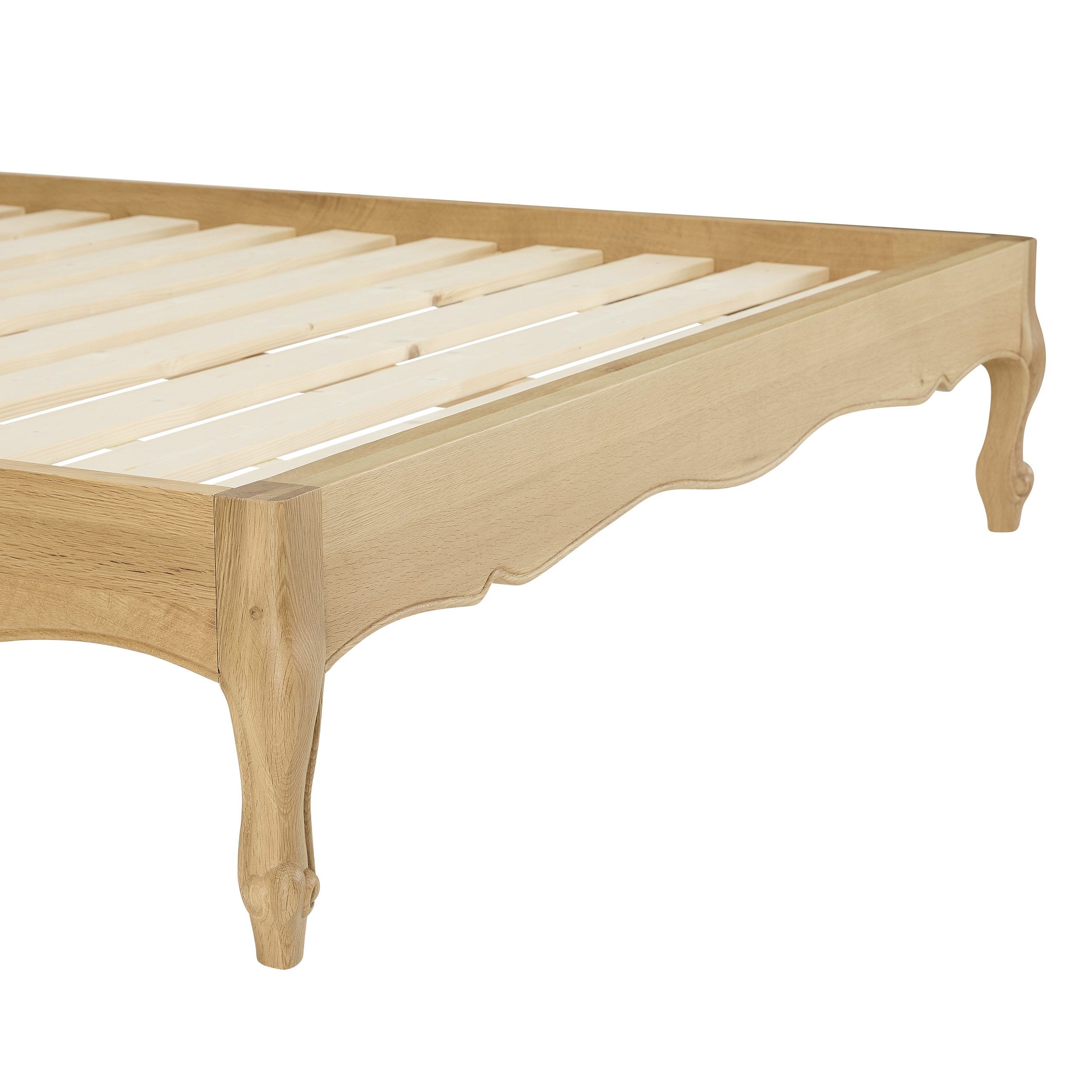 Eléa Natural Oak French Bed with Button Upholstered Headboard - King Size - Image 9