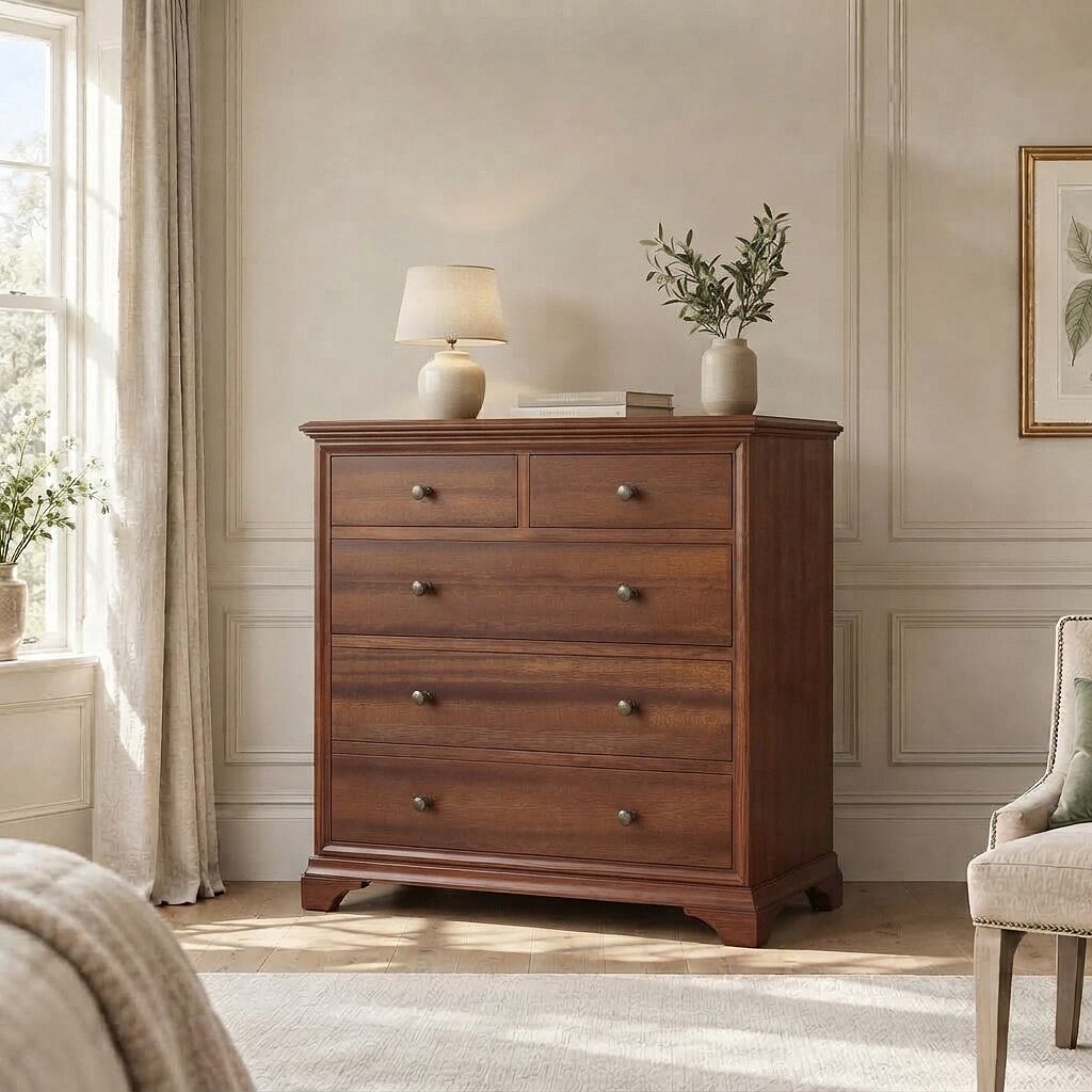 Hampton Mahogany 5 Drawer Chest of Drawers - Image 2
