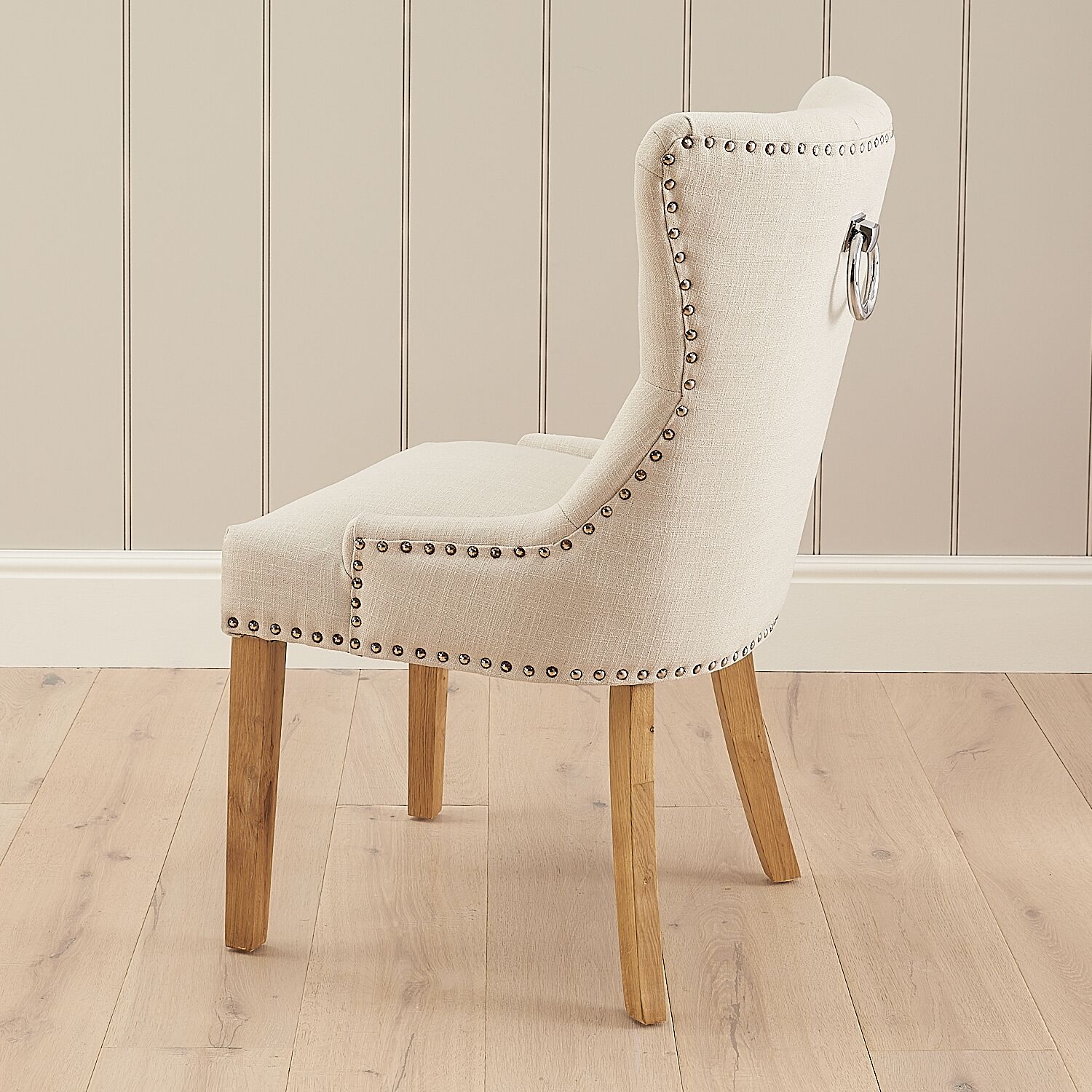 Knightsbridge Linen Wing Back Dining Chair – Second - Image 3