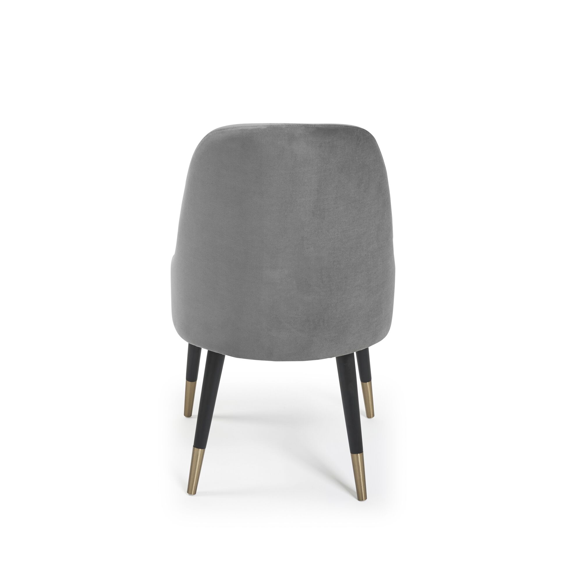 Isla Grey Velvet Dining Chair with Gold Tipped Feet - Image 9