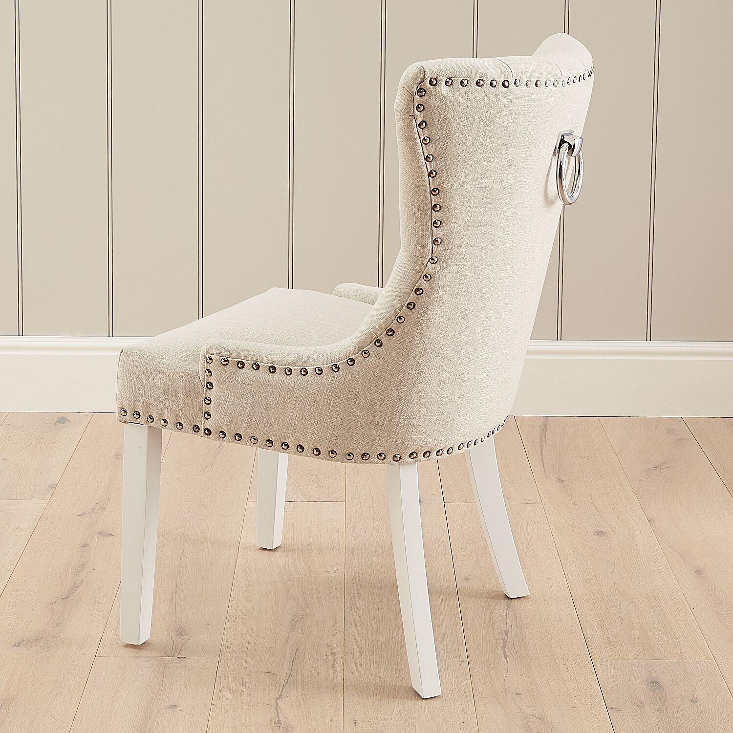 Knightsbridge Linen Wing Back Dining Chair – Second - Image 3