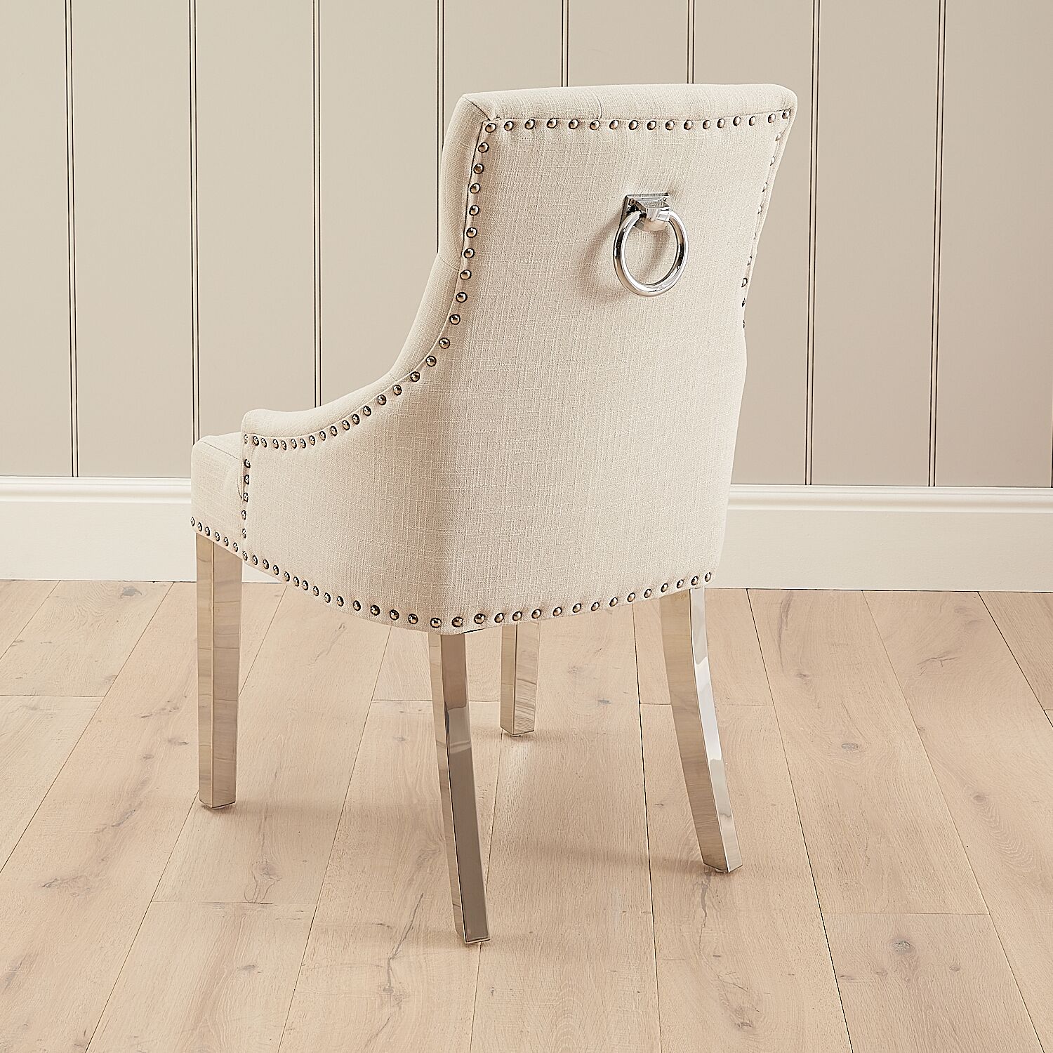 Chelsea Scoop Back Linen Upholstered Dining Chair - Second - Image 2