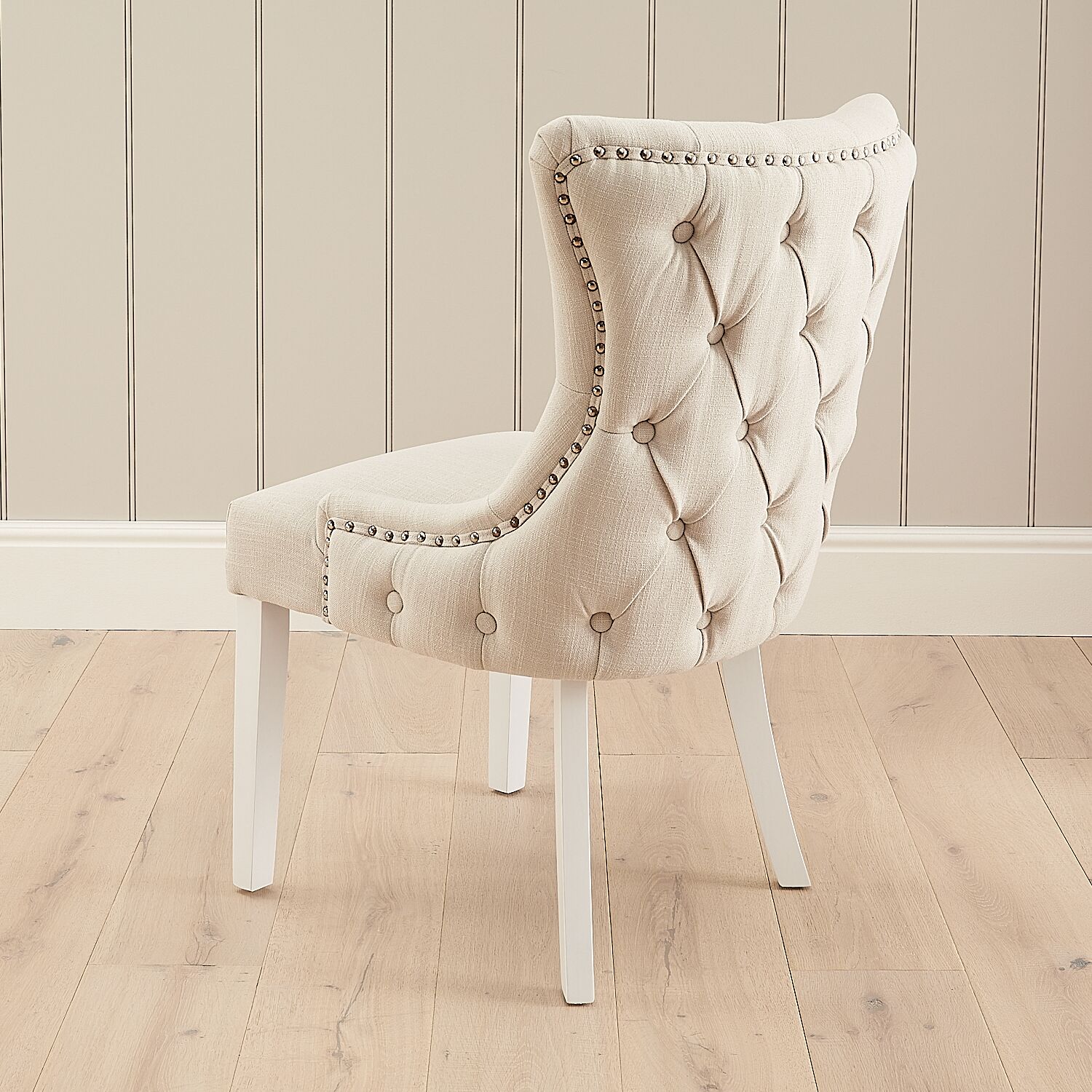 Knightsbridge Linen Wing Back Dining Chair – Second - Image 3