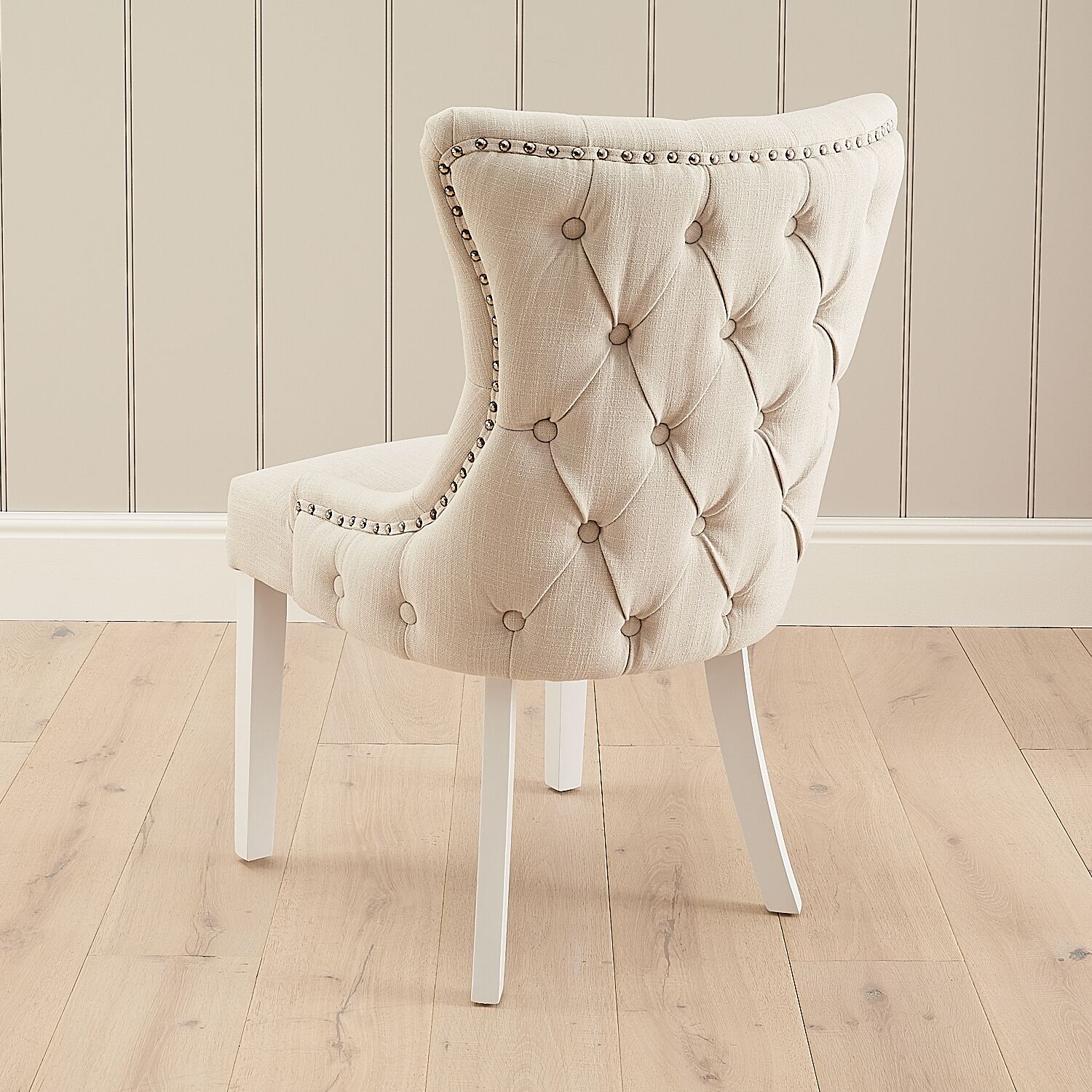 Knightsbridge Linen Wing Back Dining Chair – Second - Image 2