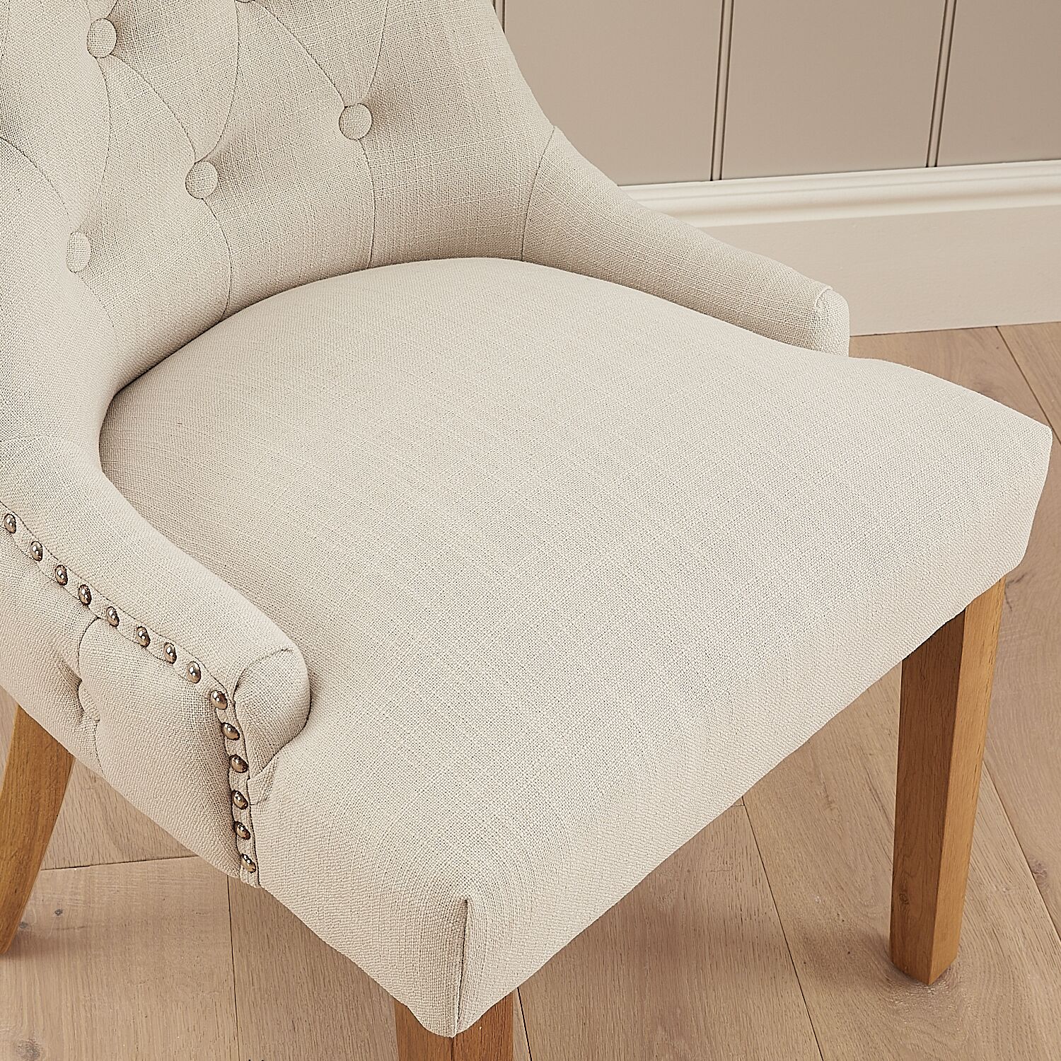 Knightsbridge Linen Wing Back Dining Chair – Second - Image 9