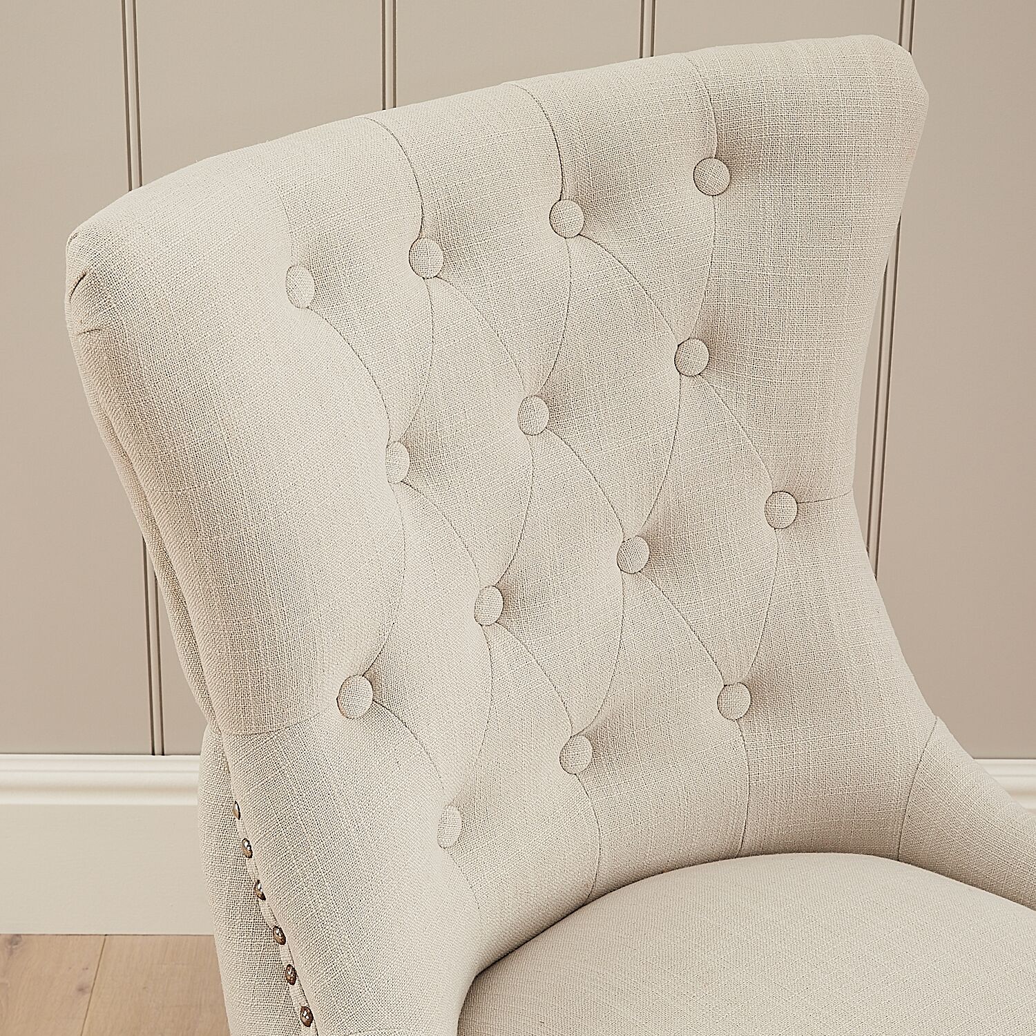 Knightsbridge Linen Wing Back Dining Chair – Second - Image 8