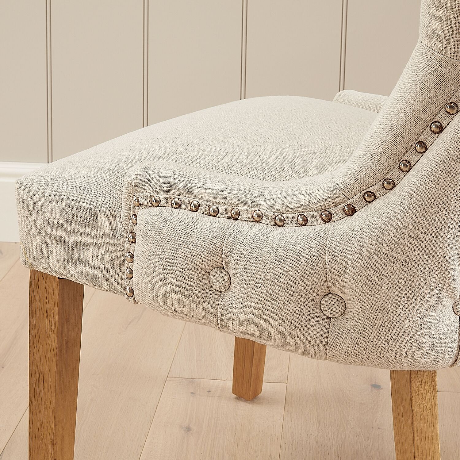 Knightsbridge Linen Wing Back Dining Chair – Second - Image 7