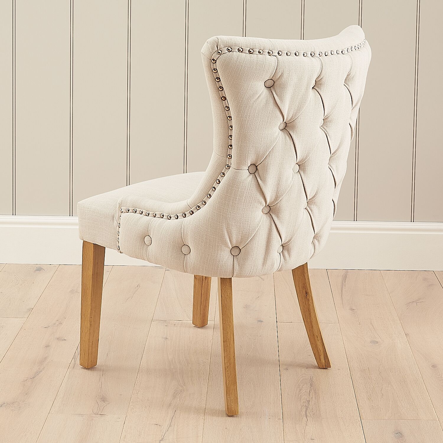 Knightsbridge Linen Wing Back Dining Chair – Second - Image 3
