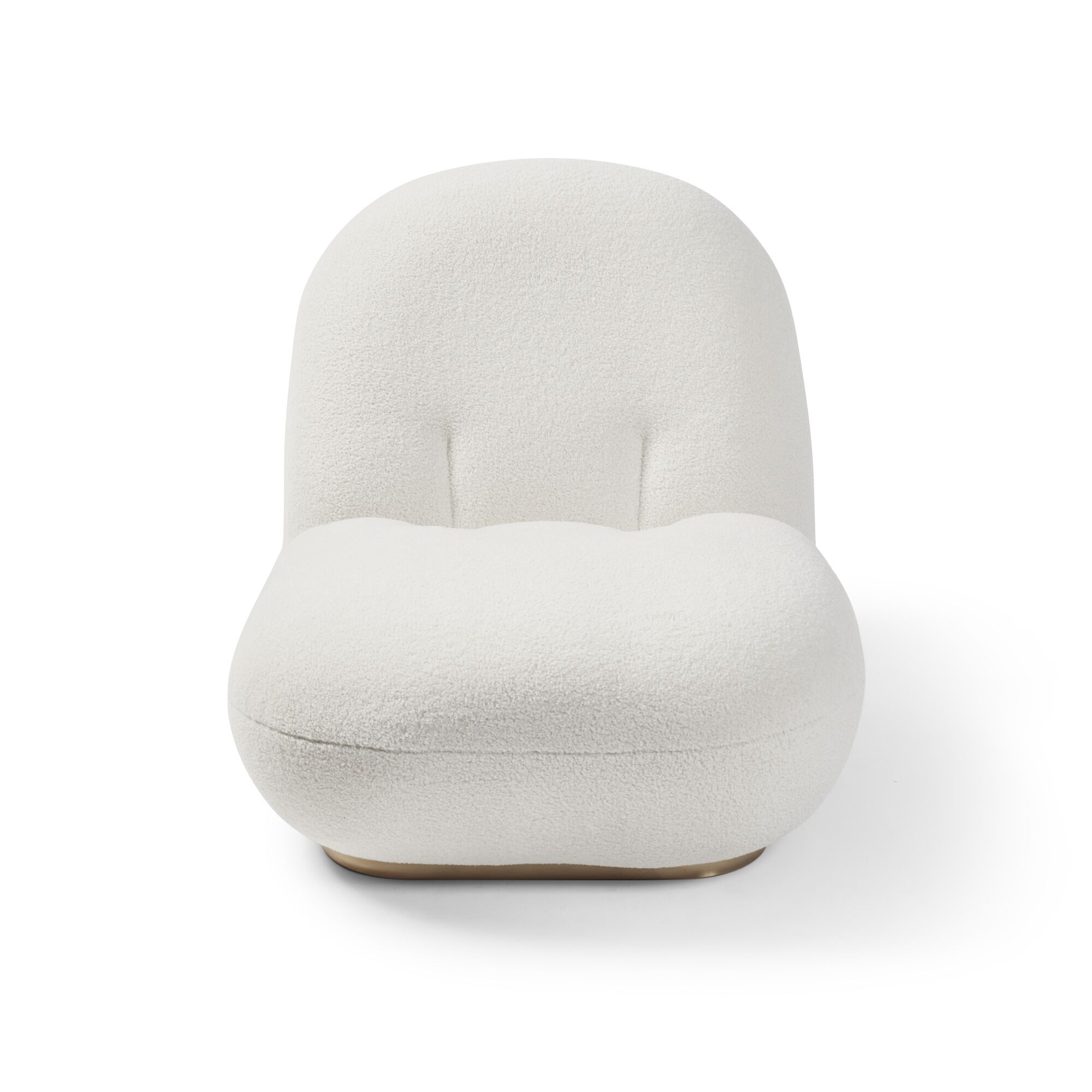 Boucle Cloud Pacha Lounge Chair - Gold Base - Image 7